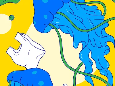 Plastic fantastic artwork design drawing graphic design illustration illustrator jellyfish nature ocean plastic pollution sea vector