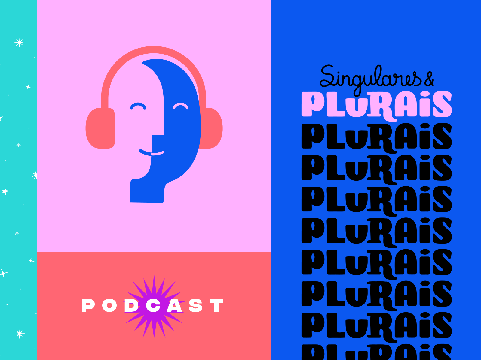 Singulares & Plurais Podcast brand branding case study creative design face flat fun gestalt graphic design icon illustration joy logo mascot millennial minimal podcast simple vector