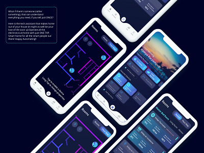 One Tap Smart Home for Smart People! app automation branding colourful design digital 2d experience experience design graphic design home automation home screen illustration illustrator one tap simple design sketchapp smart home smarthome ui user experience