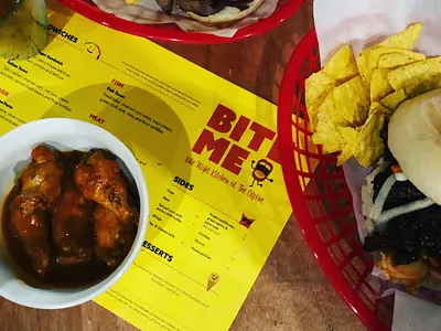 bite me menu design restaurant