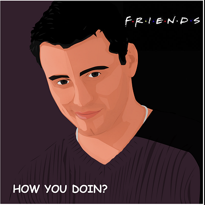 FRIENDS JOEY art design entertainment friends illustration illustration art illustrator joey netflix netflix and chill photoshop tv series tv show vector vector illustration