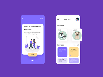 Pet App UI-Design pet ui ux design