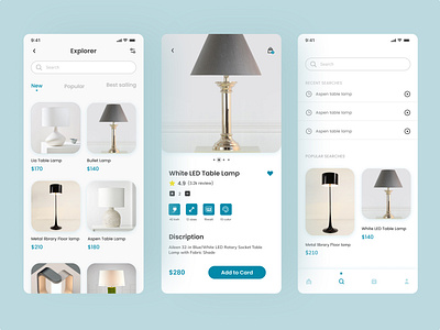 Lamp app 2020 trend android app design app clean decoration home house interior lamp light ios app minimal smart home mobile app smart home app social app ui uidesign uiux