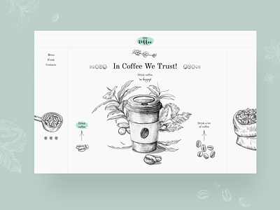 A landing page for a local coffee shop by Fusion Tech app design challenge coffee illustration landing page minimal ui ux web design