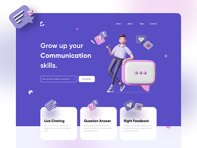 Digital Learning Website | Header Exploration 3d 3d art 3d illustration agency animation app creative devignedge digital header illustration landing page learning logo ui ui design uidesign vector web design website