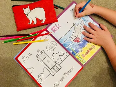 Isle of Man ABC colouring book abc childrens book colouring book illustration illustrator isle of man manx manx cat
