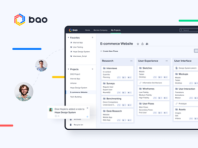 Bao - Webapp design interaction interface mvp product design project management prototype ui ux ux research webapp webdesign