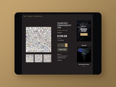 Web UX/UI Design Shop Rhinestones / Product page branding design e commerce interaction design landing product responsive shop ui ux