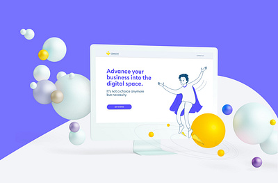 Digital Agency Landing page adobe illustrator adobe xd concept design digital illstration landing landing page landing page design ui ui design ux ui web design