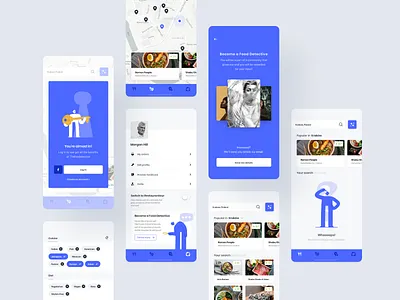 Foodetective - food critic in your pocket app dining food mobile restaurant ui ux