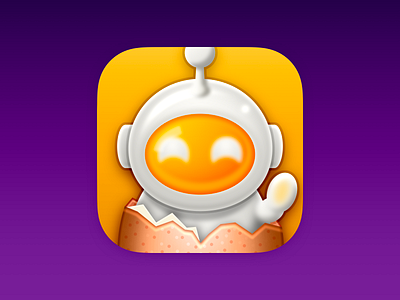 Apollo Waving Yolkstronaut App Icon apollo app app icon astronaut egg icon icons ios iphone madewithsketch