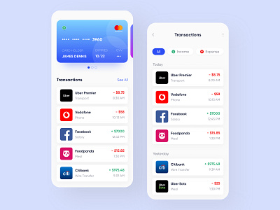 Digital Wallet App Design app app design bank bitcoin budget credit card crypto exchange expense finance income mobile app mobile banking money money management payment purse send money transaction wallet