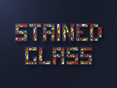 Stained Glass Text illustrator stained glass text effect tutorial vector