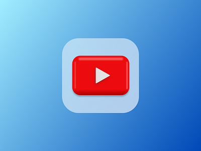 Youtube App Icon Big Sur 3d app apple big sur branding clean design exploration figma graphic icon logo mac macbook neumorphism skeumorphic skeumorphism youtube