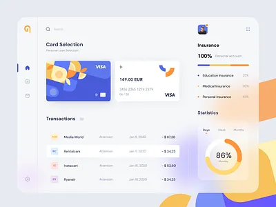 Banking app application bank banking credit card dashboad design system finance finance app interface marketing page minimal product design site ui user interface ux web web design web site