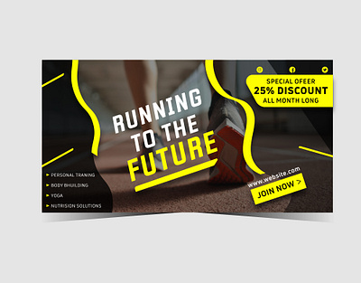 Facebook Fitness Cover Design-Facebook ads banner design brand identity concept digital illustration digital marketing agency facebook ad facebook ads facebook cover facebook post illustration instagram post modern design social media design twitter feed typography vector web banner