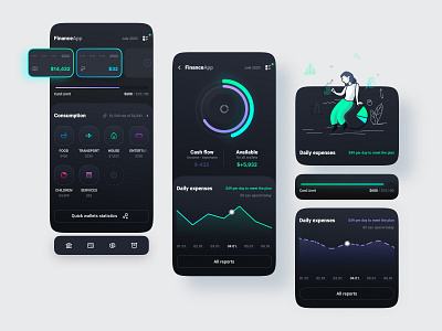 Mobile Banking Application 2020trend app designer app ui application application ui balance bank banking credit card dashboad finance finance app interface ios mobile banking money app ui uiux ux design webdesign