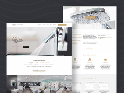 Flow Imports Website branding brochure website clean neutral premium product quality river digital showroom simple simple clean interface ui ux web design website