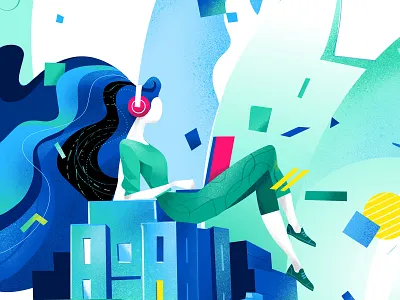 People Data Collection big data digital information hurca illustration laptop marketing remote working sharing information society style trend user profile