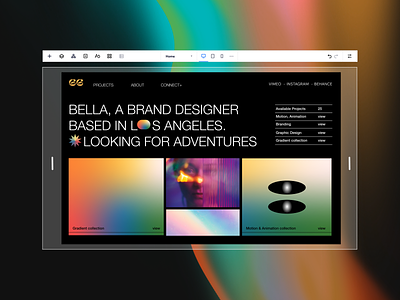 Gradients branding design editor x figma gradient gradients graphic design grid homepage illustration landing page layout photoshop ui ux web design webdesigner website