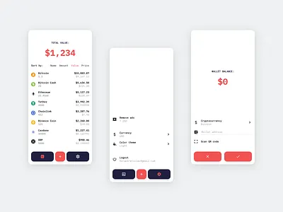 Crypto wallet tracking mobile app bitcoin bitcoin wallet crypto crypto currency crypto wallet cryptocurrency cryptocurrency app ethereum money money app sketch ui ui design uidesign ux ux ui ux design wallet wallet app