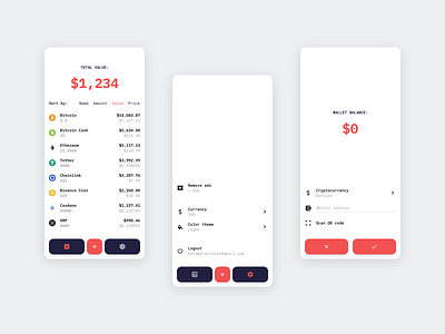 Crypto wallet tracking mobile app bitcoin bitcoin wallet crypto crypto currency crypto wallet cryptocurrency cryptocurrency app ethereum money money app sketch ui ui design uidesign ux ux ui ux design wallet wallet app