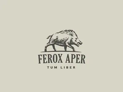 Wild Boar Logo Design animal beverages branding camping classic hunting illustration logo negative space outdoors restaurants wild boar