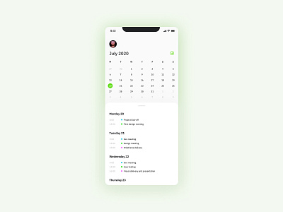 Daily UI #071 - Schedule app design calendar calendar app calendar ui dailyui digital interface interface interface design ios mobile mobile app mobile app design mobile ui ui ui design uidesign ux ux ui ux design uxui