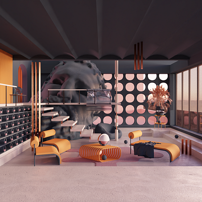 Interiors002 3d 3d art blender blender 3d blender3d design illustration illustration art illustration design render