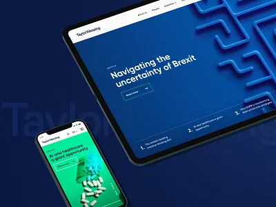 Taylor Wessing web and brand blue brand design branding branding design geometic geometry green green logo lines ui vector vector illustration web design white