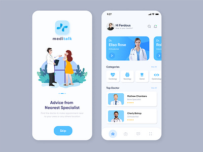 Meditalk _ Doctor Appointment Mobile App appointment appointment booking chat consultation doctor doctor appointment doctors health app healthcare hospital app incoming call medical medical app medical care medical design meditalk messaging mobile app ui ui design