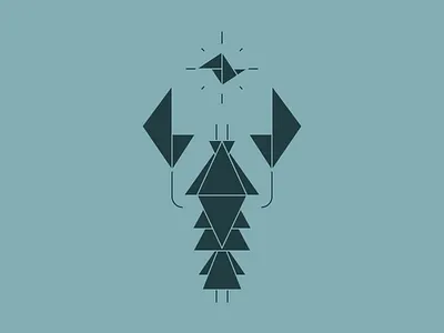 Lobster tangram triangle