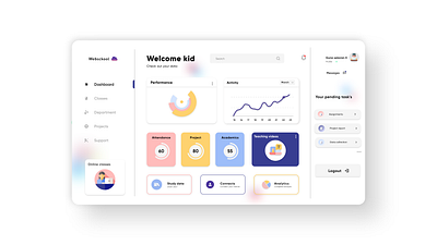 Webskool adobexd chennai designer dashboard dashboard app dashboard design dashboard template dashboardui design mockup school app uidesign user experience user interface design uxuidesign website website concept website design websites