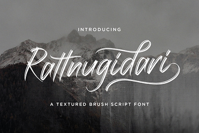 Rattnugidari - Brush Script Font bold brush calligraphy font handdrawn handlettering logotype luxury multilingual script stylish texture textured typography