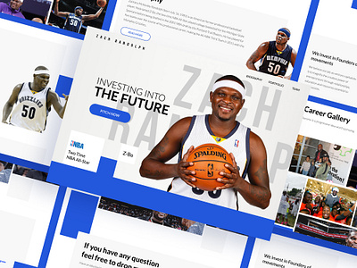 Zach Randolph - Personal website design landingpage ui ux website zachrandolph