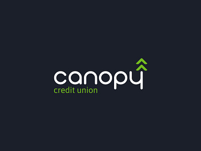 Canopy Credit Union bank branding clean design credit union design logo pacific northwest trees typography vector