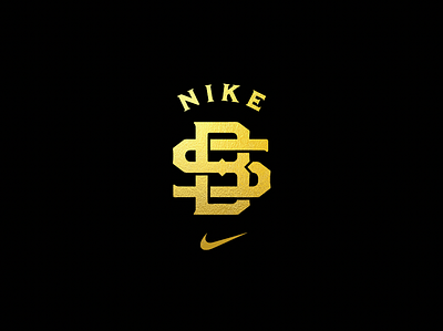 Nike SB Monogram - Gold Foil branding flat gold graphic design logo minimal monogram nike skateboard vector