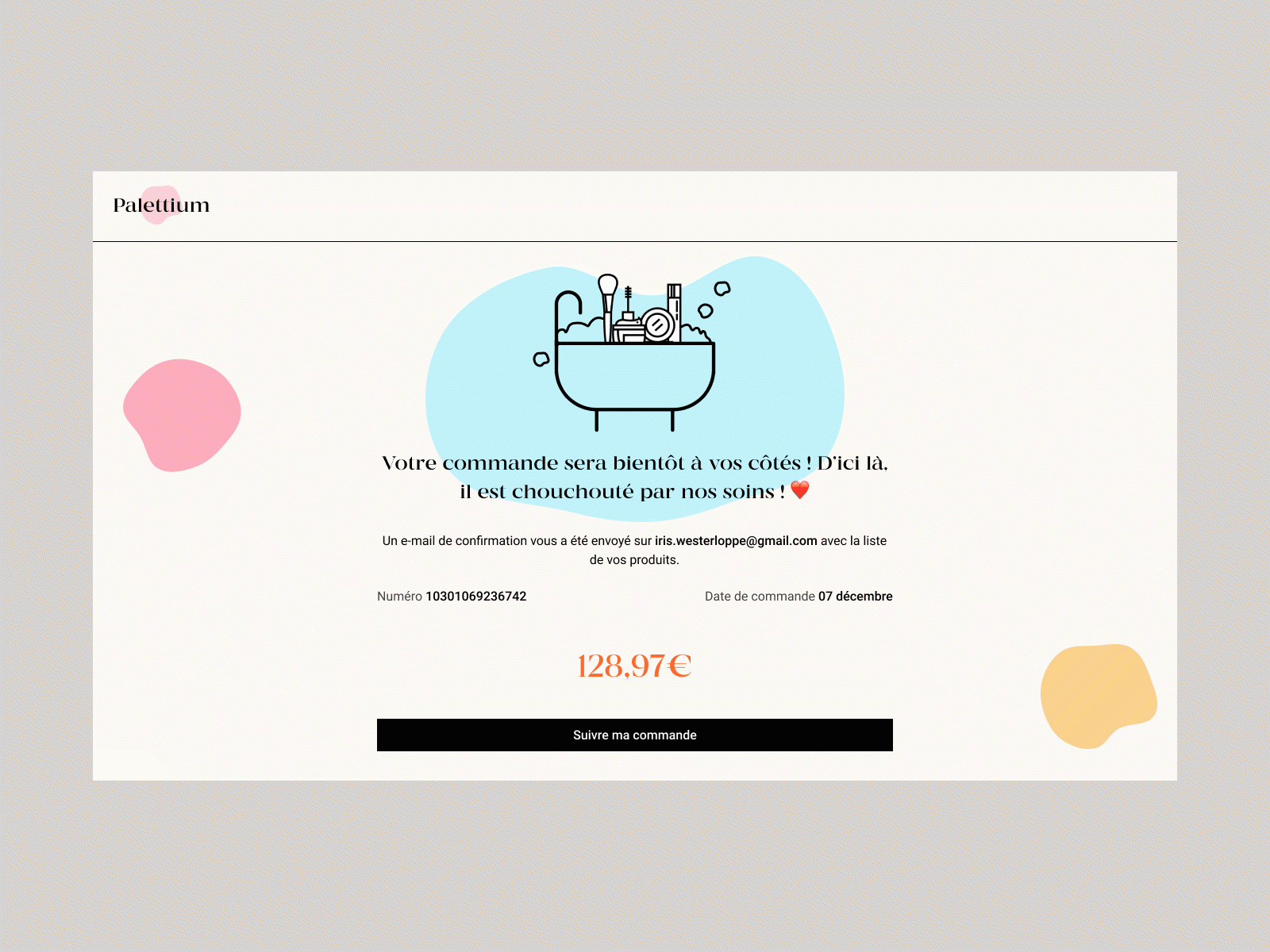 🛍️ Order confirmation order confirmation web design webdesign