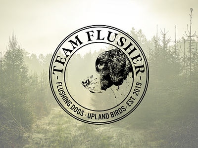 Team Flusher brand branding dog hunting hunting dog hunting vector logo logo design logodesign vector vector art vectorart