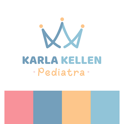 Karlla Kellen - Pediatrician Visual Identity brand design branding design doctor flat illustration logo logo design minimal pediatrician visual identity