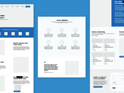 Wireframes for Accounting Services