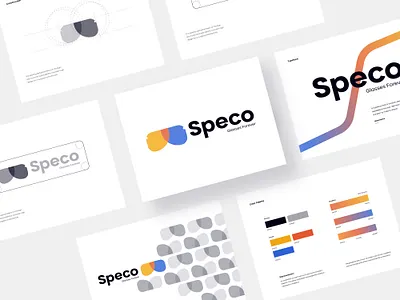 Speco brand brand design brand identity branding clean color palette colorful company company brand logo concept design glasses gradient logo minimalistic modern page ratio typography ui