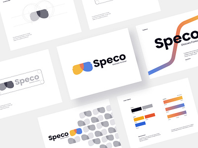 Speco brand brand design brand identity branding clean color palette colorful company company brand logo concept design glasses gradient logo minimalistic modern page ratio typography ui