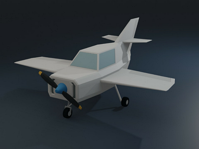 Low poly airplane 3d art blender3d low poly