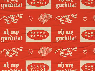 Parde Tacos Branding americana blackletter brand design branding branding design custom type design fort worth gordita graphic design illustration logo monogram taco taco brand taco logo