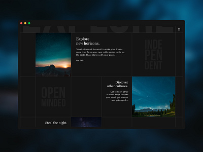 Explore website design blog blog design blogger dark mode dark theme dark ui design pictures sharing socialnetwork travel ui ux webdesign website website design