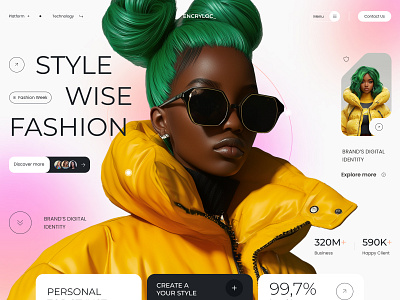 Fashion design branding creative design fashion graphic design landig page landing minimalism style ui мода