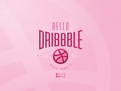 Hello dribbble debut dribbble hello illustration typography vector