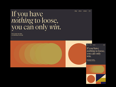 Nothing to Loose. design illustration typography ui ui design vector vector illustration web