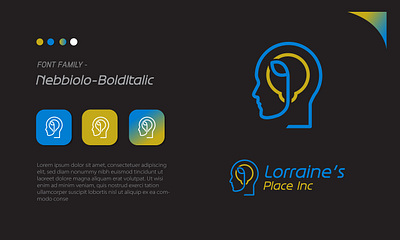 LORRAINE'S PLACE INC brand branding design flat health illustration life logo logo design mental minimal minimalist logo modern ui unique